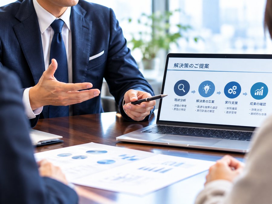 解決策を提案する様子